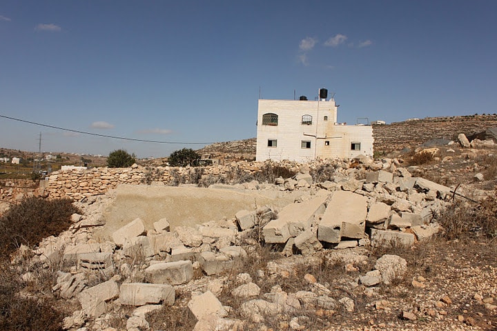 A house demolished by the Israeli military in Al-Baqa'a Valley